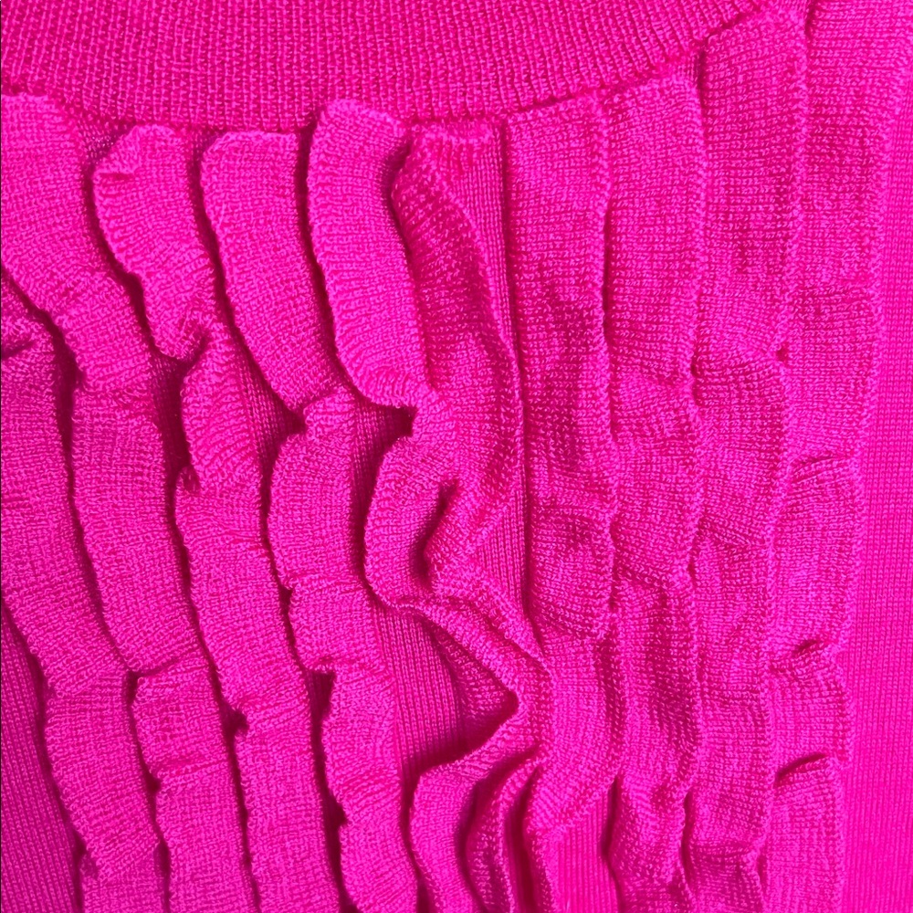 J. Crew Vibrant Pink Crew Neck Sweater - Picture 2 of 4
